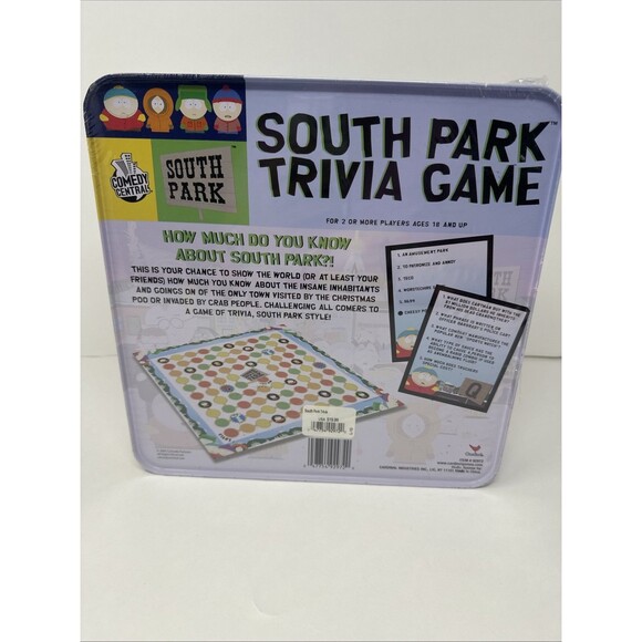 2005 South Park Trivia Game by Cardinal Industries New Sealed Metal Tin Case - Picture 4 of 4